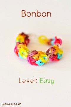 bonbon bracelet rainbow loom