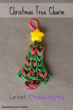 christmas tree rainbow loom charm