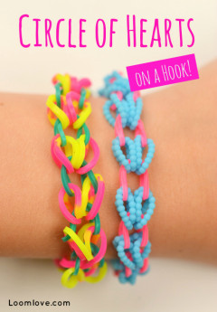 circle of hearts rainbow loom