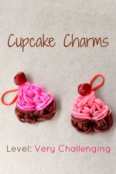 rainbow loom cupcake charm