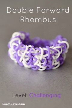 double forward rhombus rainbow loom