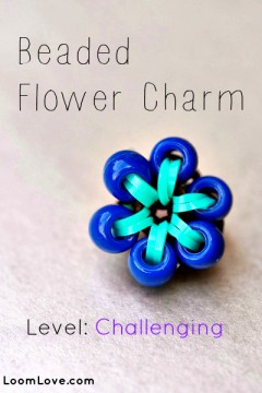beaded flower charm