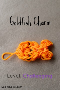 rainbow loom goldfish charm