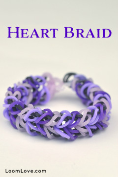 heart braid rainbow loom