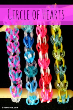 circle of hearts rainbow loom