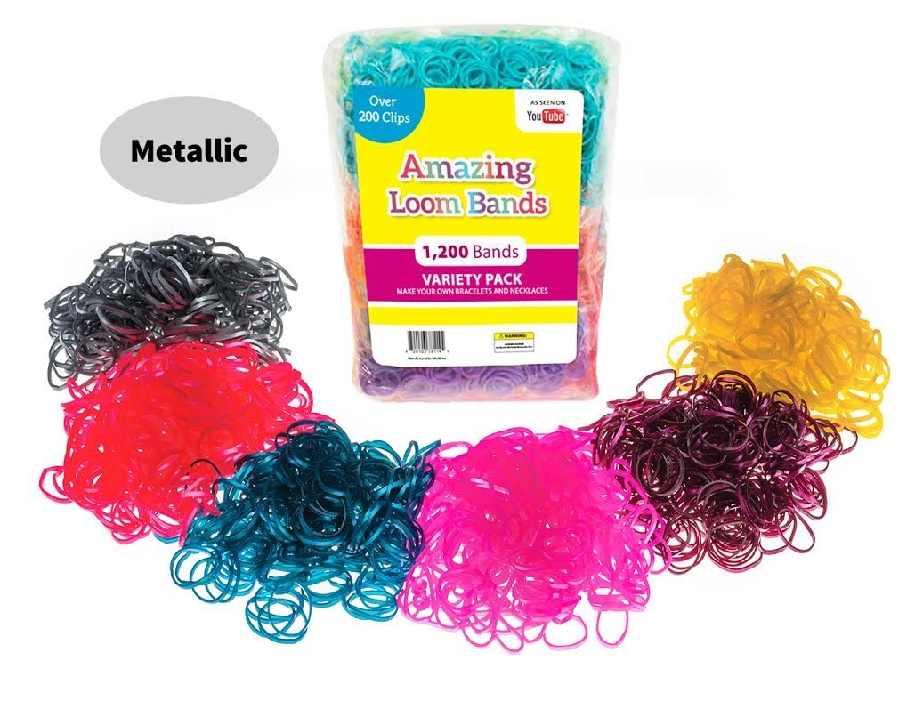 metallic rubber bands