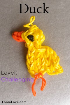 rainbow loom duck charm