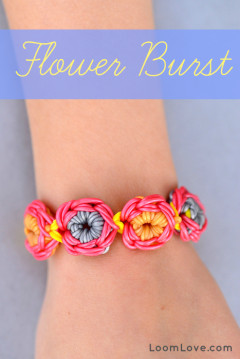 rainbow loom flower burst