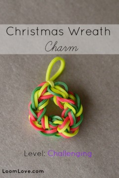 rainbow loom wreath charm