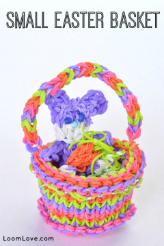 small easter basket rainbow loom