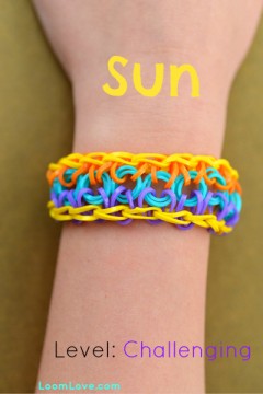 sun bracelet rainbow loom