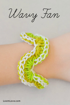 wavy fan rainbow loom