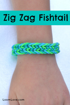 zig zag fishtail rainbow loom