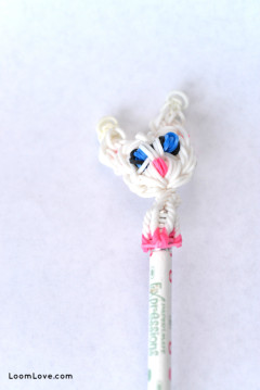 Rainbow Loom Instructions for a Bunny Pencil Topper