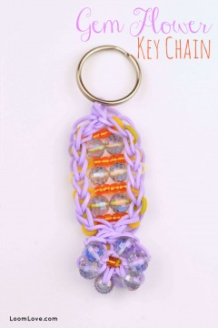 gem flower key chain