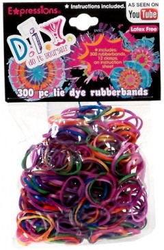 tie dye rubber bands