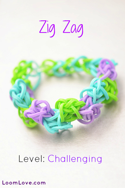 Zig zag rainbow loom bracelet Clearance
